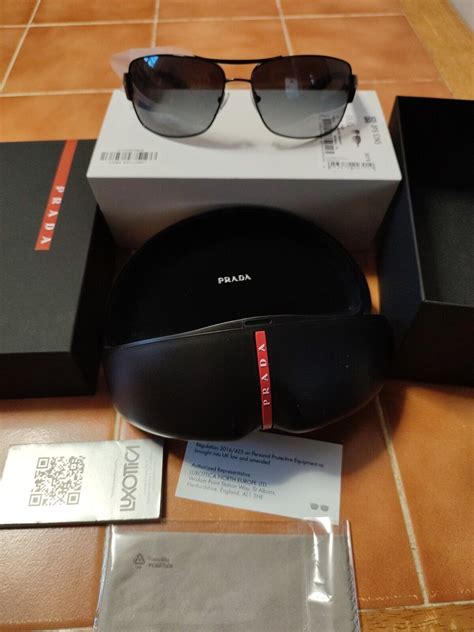 prada ps 53ns black|Prada Linea Rossa Men's PS 53NS Sunglasses Black/Polar Grey .